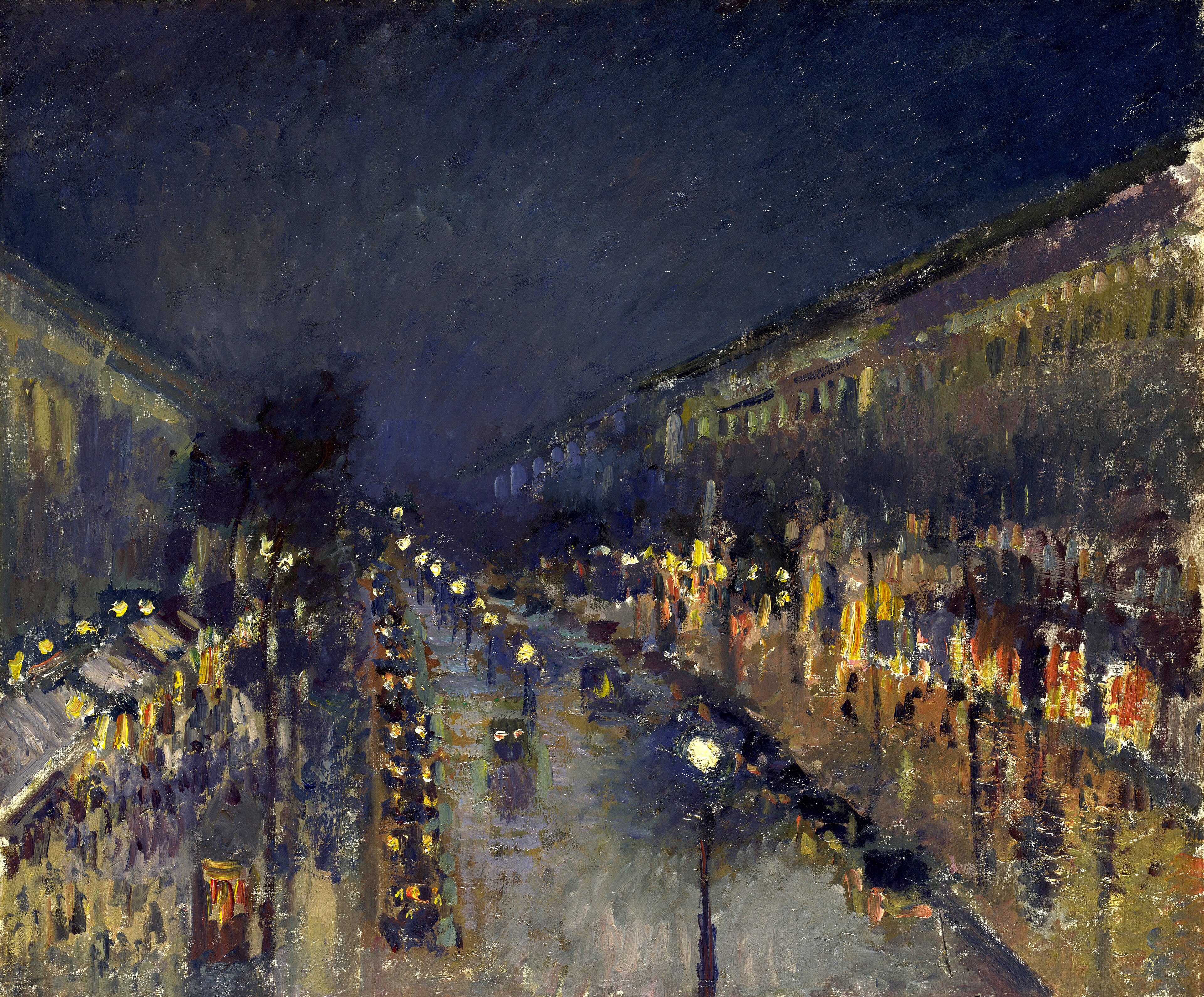 Camille Pissarro, The Boulevard Montmartre at Night (1897)
